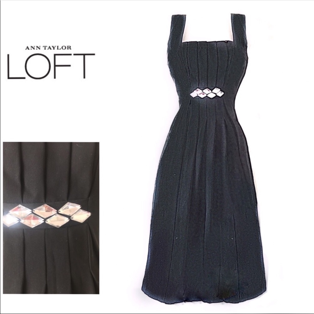 Anne Taylor Loft Black Cocktail Dress